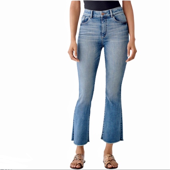 DL1961 Vintage Bridget Cropped BootCut High Rise Instasculpt Jeans Size 24W - Picture 1 of 8